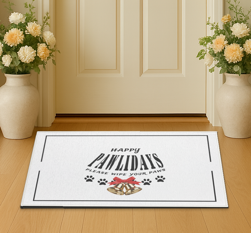 Happy Pawlidays Indoor Mat - Pet greeting mat
