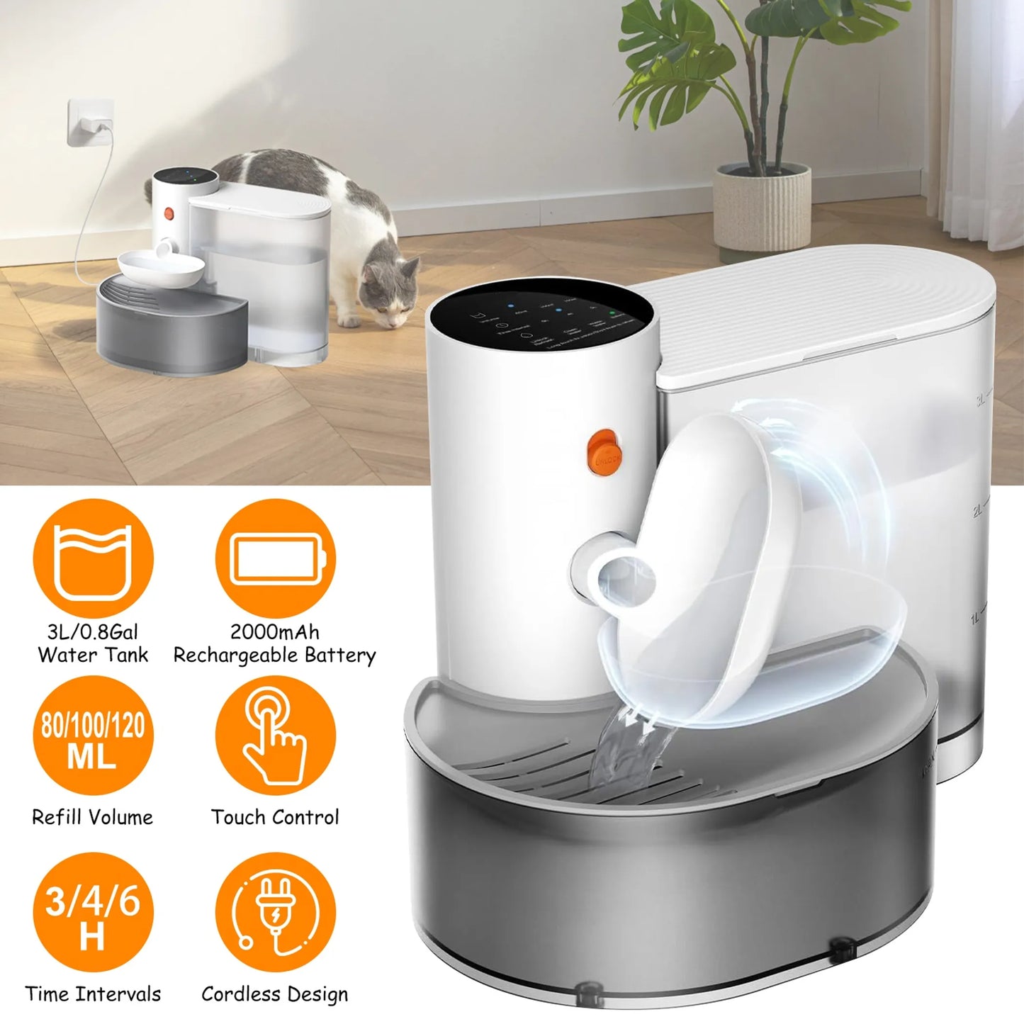 Smart Pet Water Fountain Automatic Cat Water Dispenser