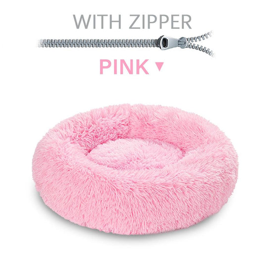 The Snugglepaws Plush Donut Pet Bed: Luxuriously Cozy Haven For Dogs And Cats