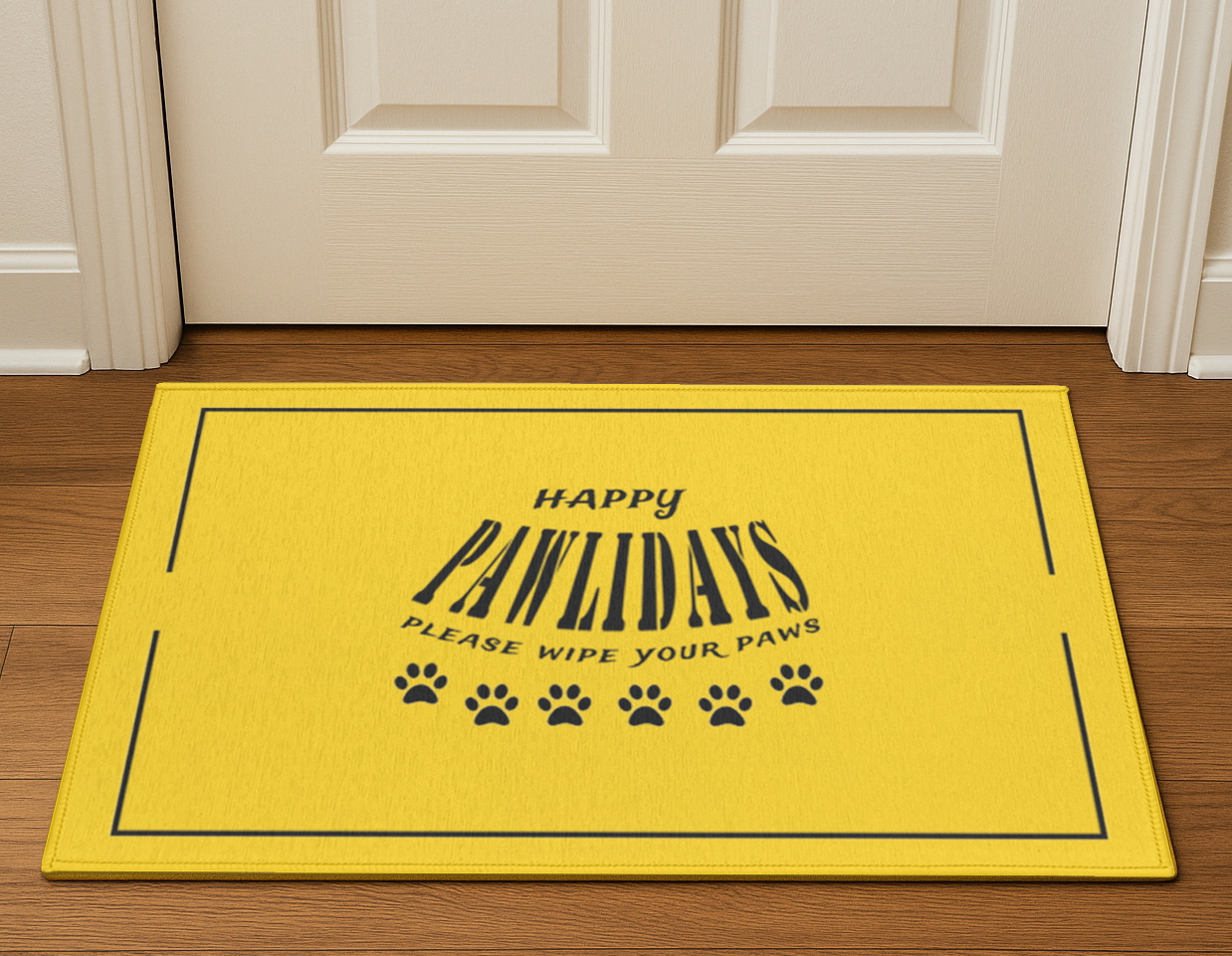 Happy Pawlidays Indoor Mat - Pet greeting mat
